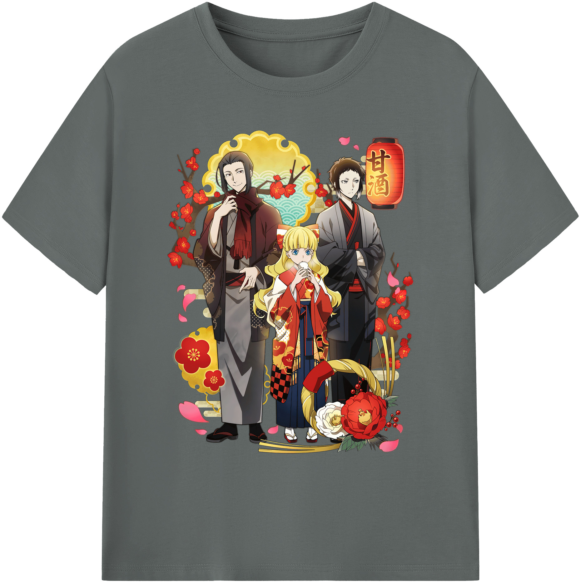 （画像用） 文豪ストレイドッグス Bungo Stray Dogs 綿100％ メンズ半袖Tシャツ｜肌触りやわらか＆通気性
